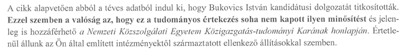 Illustration for article titled Hazugsággal kér helyreigazítást az NKE